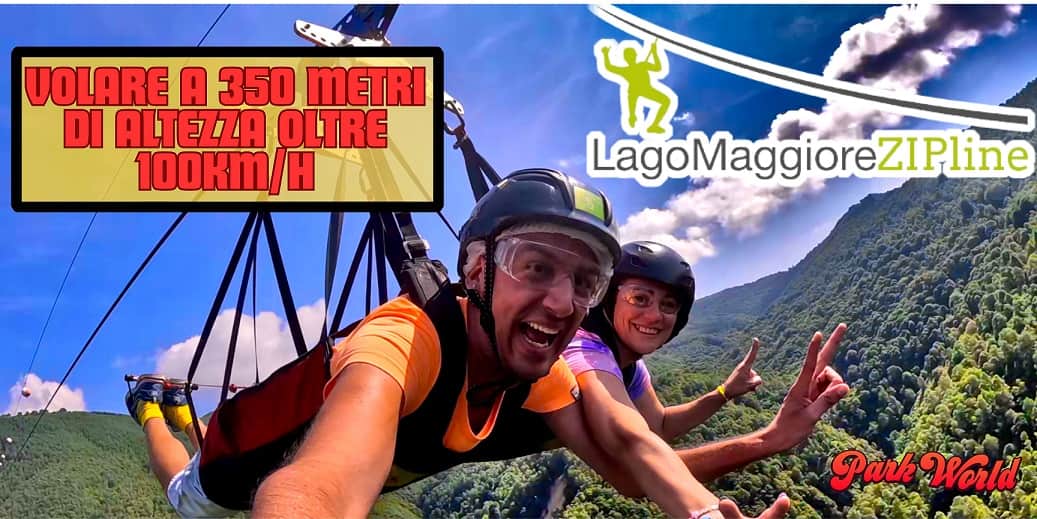 Zipline Lago Maggiore volare a 120km/h a 350m di altezza